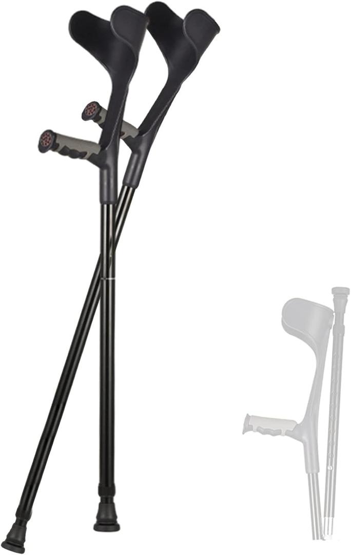 GeRRiT Foldable Forearm Crutches, Aluminum Walking Crutches, for Adults and Children with Heights 4'7" - 6'1", Supports up to 330 lbs