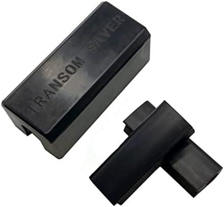 GHmarine Transom Saver Support and Trailering Motor Locks for Single Ram Outboard Mercury Evinrude Johnson Yamaha Honda and Tohatsu Rubber Black