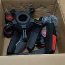 Frassie Gaming Chair Base Replacement with 5 Casters, Nylon Heavy Duty Desk Office Chair Wheel Base Part (Red)