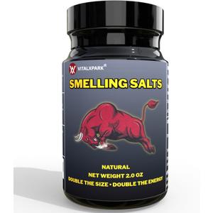 Smelling Salts Ammonia Inhalant Salts Strong Wake Up Long Lasting Enhanced Pre-Activated Potent Smelling Salt for Athletes in Hockey, Weightlifting and Powerlifting 2 OZ
