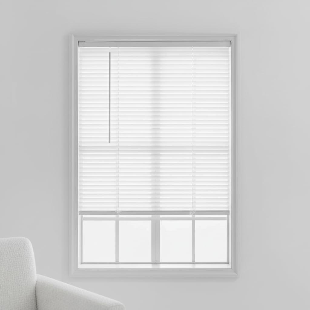 Comfy Hour 25" W x 68" L Cordless Magnetic Blinds for Metal Doors, White Aluminum Slats Window Shade, Light Filtering Home Decor for Steel Door, No Drill Easy Installation