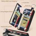 Shorogyt Compatible with iPhone 17 Wallet Case with Card Holder - Cute CD Tape Design Kickstand for Magnetic Clasp Back Flip Folio Leather Phone Covers for Women Men Girls