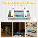 2Pcs Extra Large Adjustable Epoxy Resin Mold with Divider, 15.7×9.8×3.1 inch & 11.8×7.9×3.1 inch Epoxy Table Mold, Reusable Resin Molds for DIY Coffee Table, River Table, Charcuterie Board, Art Panel