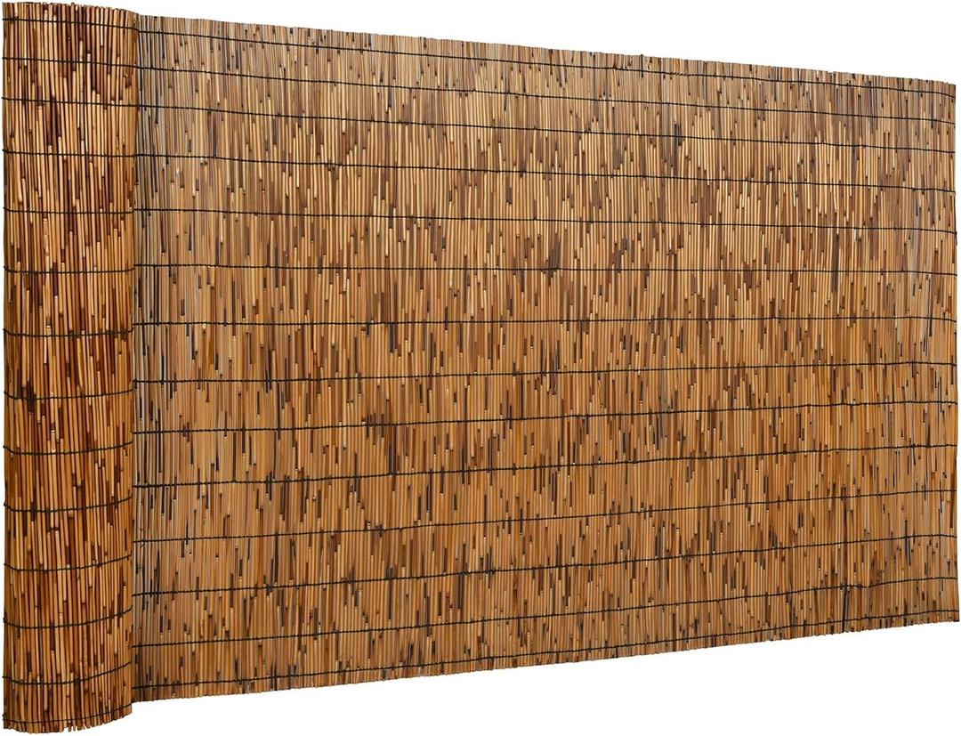 DearHouse Natural Reed Fencing, Eco-Friendly Bamboo Fence, 5 feet High x 13.3 feet Long, Reed Screen for Garden, Privacy Fence (Brown)