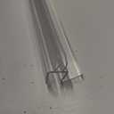 Frameless Shower Door Bottom Seal Shower Sweep with Drip Rail for 3/16 Inch Glass,36 Inch Long, Vinyl, Clear