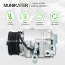 Munirater AC Compressor w/Clutch Replacement for 2006-2011 Civic 1.8L 38810RNAA02 38810RNAA01 CO4918AC