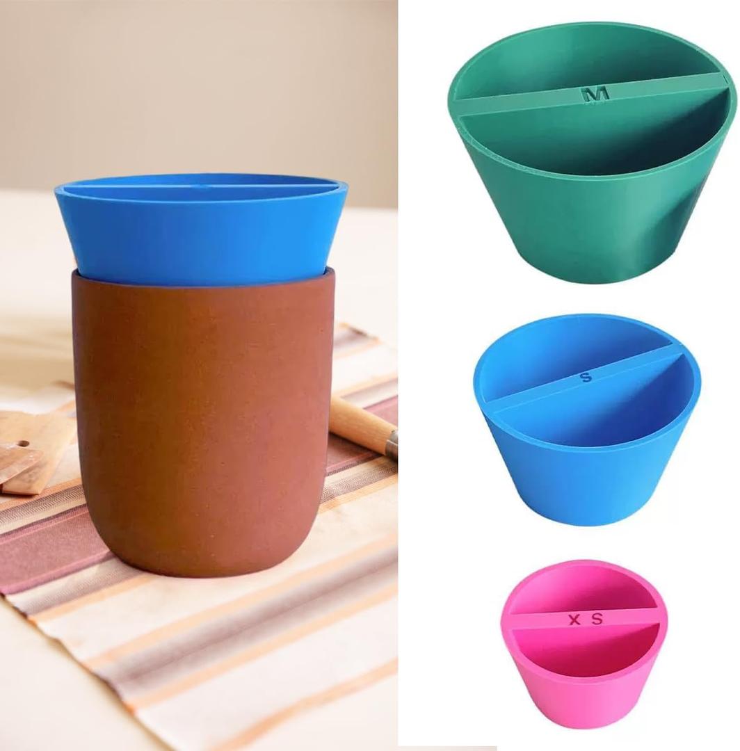 3 Pcs Rim Cone Pottery Tool, Multiple Sizes Ceramic Clay Pottery Molds 3D Printed Pottery Rim Fixing Tools DIY Pottery and Painting Crafts