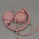 Wired Over-Ear Headphones with USB C Connector, Hi-Fi Stereo Sound, Noise-Isolating Ear Cups, Comfortable Fit for USB C Devices (No Bag, Pink)