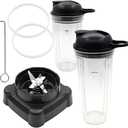 Replacement Parts New Blade with cup and Lid,Compatible with Ninja Blender NJ600 BL700,BL701WM 30,BL701 30