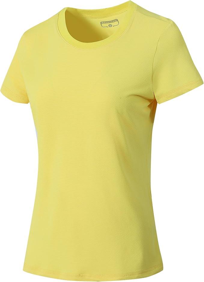 Women's Short Sleeve T-Shirts UPF 50+ Sun Protection Quick Dry Athletic Running Workout Rash Guard Tops, Size S