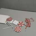 3 Pieces Christmas Table Decorations Wood Candy Set, Red Christmas Tiered Tray Decor,Rustic Candy Table Decorations for Home Tables(Cute)