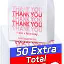 1050 Count Plastic Bags with Handles, T-Shirt bags, Thank You bag, Grocery bag, Shopping bag, for Small Business, White and Reusable, 1/6 Barrel, Large Size 11"x6"x21"