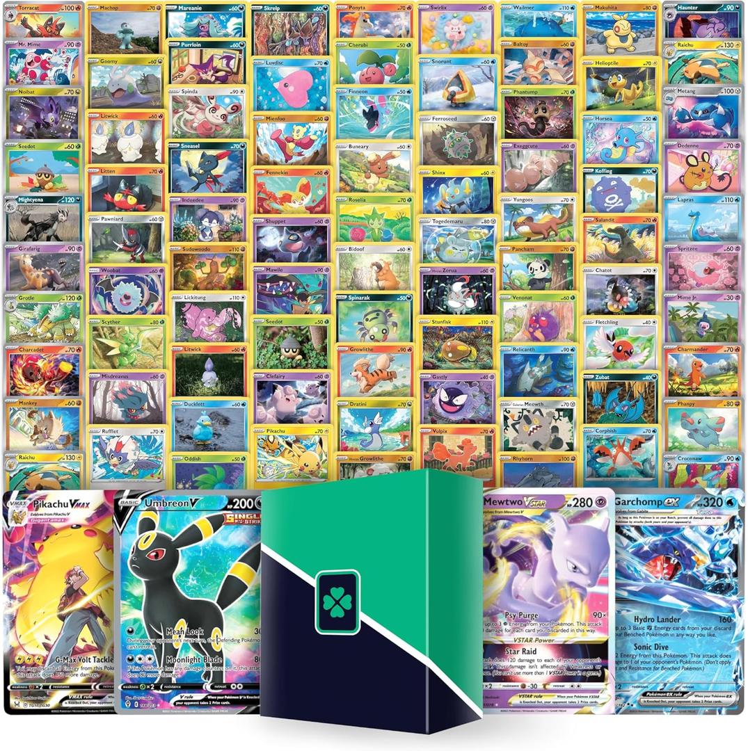 Starter TCG Bundle - 100 Cards Including 1 Guaranteed Ultra Rare, 9 Holos and LuckyLoot Deck Box