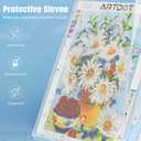 ARTDOT A2 Storage Book for Diamond Art Kits, Diamond Art Portfolio Folder with 30 Pocket Slevees Protectors (39.7 x 56cm), A2:22x16.4 Inches
