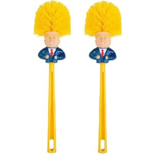 2 Pack Funny Toilet Brush,Prank Toilet Brush Cleaner, Funny Toilet Scubber,Make Toilet Great Again, Commander in Crap (Thumb Up Toilet Brush)