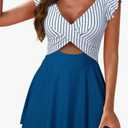 Aleumdr Women's One Piece Swimsuit Ruffle Cutout Swimdress Tummy Control V Neck Wrap Swimwear Size XL