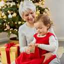 Duraaamo 12 Sets Christmas Polar Themed Party Gifts Bulk Believe Bell Ornaments Santa Sleigh Bells Christmas Train Party Gifts Stocking Stuffers Holiday Decoration for Xmas Tree Home (Silver)