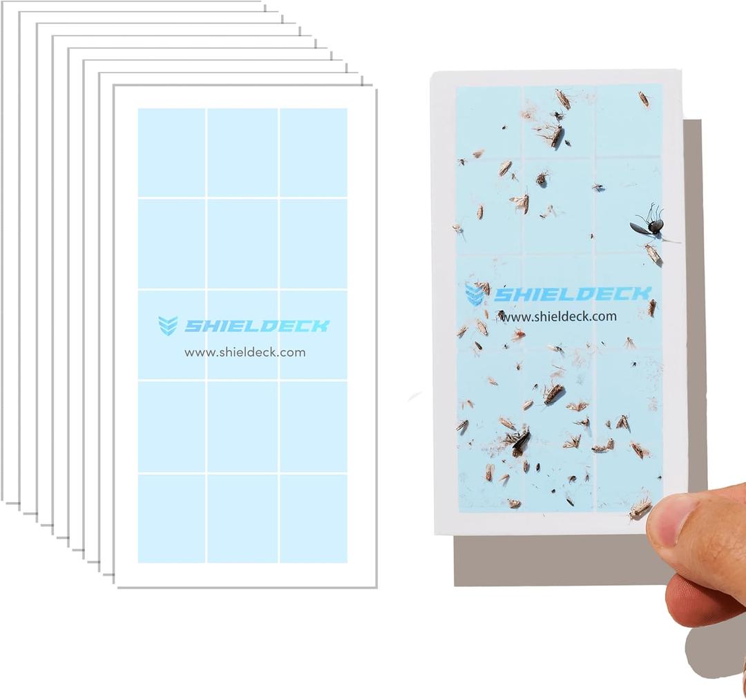 Shieldeck Flying Insect Trap Plug in - Indoor Fruit Fly, Gnat, and Mosquito Trap - Bug Catcher Traps with UV Light for House Indoors (1 Device + 5 Refills) (Refills)