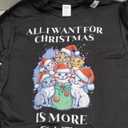 Christmas All I Want For Christmas Is More Cats Long Sleeve T-Shirt, M