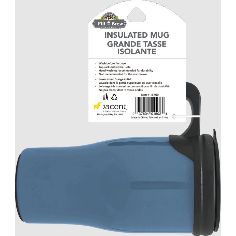 Fill n Brew Insulated Mug 16 Ounce, Blue 