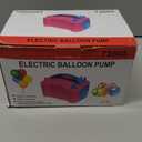 IDAODAN Electric Balloon Pump, Portable Electric Balloon Blower Machine Balloon Air Pump Dual Nozzle Rose Red 110V 600W Balloon Inflator for Party Decorations