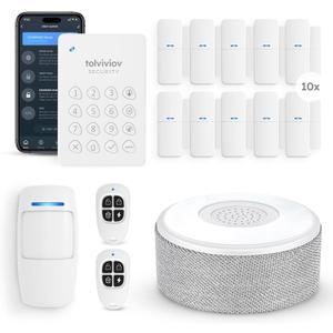 tolviviov Alarm System for Home Security, Door Alarm Systems, App Alerts, 15Piece Kit, No Monthly fee, WiFi Alarm, Door Window Motion Sensor, for Home Security and Kids Safety
