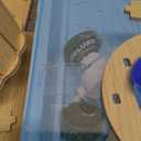 Cycodo 8 in 1 Acrylic Hamster Cage,2-Tier Dwarf Hamster Cage with Wooden Wheel & Hideout,Small Hamster Habitat with Accessories,Clear Pet Mice House(Blue,14" L*10" W*11" H)