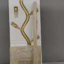 Tree-shaped coat rack stand,Metal coat tree with 8 Hooks and sturdy cast iron base,Heavy Duty coat rack freestanding coat hanger stand for Clothes Hats Scarfs Purses (gold)