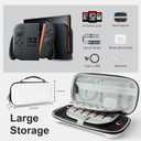 CoBak Large Capacity Carrying Case for Nintendo Switch 2 (2025) - 3 in 1 Accessories Bundle with 2 Screen Protectors, Thumb Grip Caps, 24 Game Cartridges, Hard Shell Portable Travel Pouch, White
