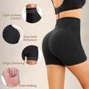 JOYSHAPER Womens Padded Underwear Butt Lifter Panties Shapewear Tummy Control High Waist Hip Pads Enhancer Shorts (Black, XL)