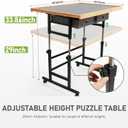 BuilderButler 2000 Pieces Puzzle Table with Wheels, with Drawers and Cover, 40.16"x28.5" Adjustable Height & 45 Tilting, Puzzle Board for Adults