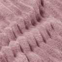 BEDELITE Fleece Blanket Twin Size 3D Ribbed Jacquard Soft and Warm Decorative Fuzzy Blankets Cozy, Fluffy, Plush Lightweight Throw Blankets for Couch, Bed, Sofa(Berry Purple, 60x80 inches)