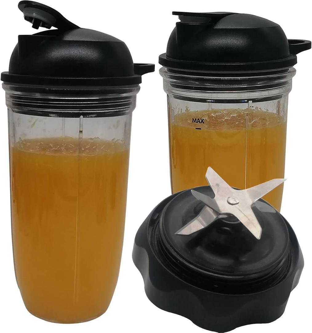 Easy Twist Extractor Blade with 18oz 24oz cup and lid,Compatible With NutriBullet Pro 1000 Single-Serve Blender 1000W for NutriBullet Blender Combo (1, 18oz+24oz Cup With Pro Extractor Blade)