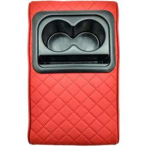 Center Console Cover, Middle Console Cover, Good Elasticity, Good Breathability, Lightweight, Wear-Resistant, Scratch Resistant Fits Most Sedans, SUVs, Trucks, and Vans (Diamond&Wine Red)