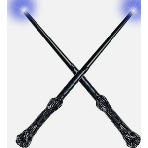 Jerify 20 Pcs Light Up Magic Wands for Kids, Wizard Wand Sound Illuminating Toy Wand 14.6 Inch Witch Wand for Kids Girls Boys Costume Cosplay Accessory Birthday Gifts Halloween Party (Black)