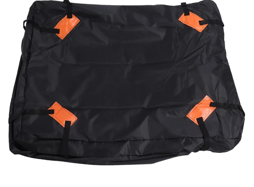 Luqeeg Car Roof Bag, 44 X 34 X 17 Inch 425L Large Capacity Rooftop Carrier Bags, Universal Oxford Cloth Soft Roof Top Luggage with Anti Slip Mat for All Vehicles (600D)