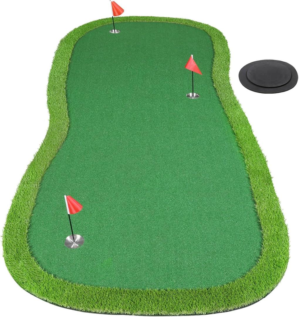 KEMLDIVS Golf Putting Green, Professional Large Practice Putting Mat for Outdoor & Indoor Putt Trainning