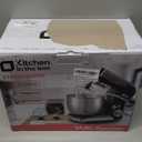 Kitchen in the box Stand Mixer,3.2Qt Small Electric Food Mixer,6 Speeds Portable Lightweight Kitchen Mixer for Daily Use with Egg Whisk,Dough Hook,Flat Beater (Yellow)