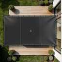 SIHAIAN Sun Shade Sail 10'x13' Waterproof Rectangle Double-Rope Shade Sail 500D Heavy Duty UV Block Sunshade Canopy for Backyards, Patios, Gardens, Outdoor Activities and Facility Black