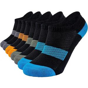 Mosithings 8 Pairs Running Ankle Socks For Men, Black Mixed, L