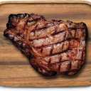 Ironwood Gourmet Small Steak Board, 7.5 x 10.5 x 0.5 inches, Acacia Wood Dinner Plate (Brown)