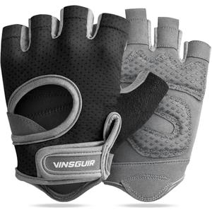VINSGUIR Workout Gloves for Women and Men, Breathable Weight Lifting Gloves for Gym Exercise, Fitness, Training, and Cycling, with Excellent Grip and Cushion Pads S