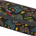 Fun Game Gamer Controller Pencil Case Big Capacity Storage Pencil Pouch Stationery Bags With Zipper Portable Pen Holder Box Organizer For Boys Kids Student College School Office Supplies