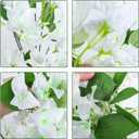 RECUTMS Hanging Plants Flowers for Outdoor Silk Bougainvillea (White, Bougainvillea 4 Pcs)