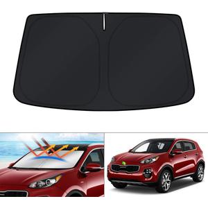 KUST Windshield Sun Shade for Kia Sportage 2018-2022 Custom Fit Sunshade Accessories Sun Protector Foldable Block UV Rays Keep Car Cooler