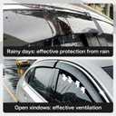 Tape on Wind Noise Reduction Rain Guards for 2018-2022 Subaru Crosstrek 2017-2022 Subaru Impreza 5 Door Hatchback, 4-Piece Side Window Visors, UV Resistant & Weatherproof