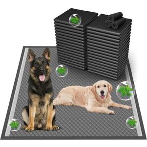 Boscute Charcoal Super Absorbency Puppy Pads, Activated Carbon Odor-Control XXXL 36"x36" Leak-Proof Pet Training Pee Pads, Disposable Potty Pads for Dogs Cats, Rabbits