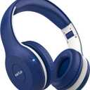 EarFun K2 Kids Bluetooth Headphones, Kids Headphones with Volume Limited, 40H Playtime, Built-in Mic, Stereo Sound, Foldable Over-Ear Headphone for School/Travel/iPad/Tablet, Blue