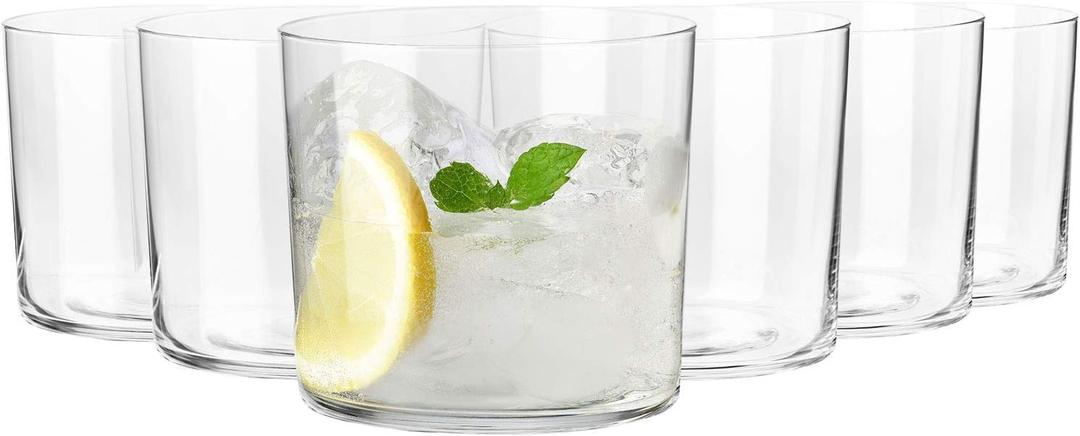 Krosno Cider Drinking Glasses Set of 6 14.2 oz Tumblers for Water, Juice & Cocktails, Mixology Collection, Ultra-Thin Clear Glassware, Lightweight Everyday Glasses, Dishwasher Safe