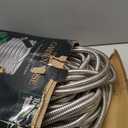 Unywarse Garden Hose 100ft, Stainless Steel Heavy Duty Water Hose with 10 Function Nozzle Flexible, Lightweight, No-Kink, Pet Proof, Puncture Proof Metal Hose for Yard, Outdoor